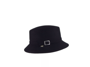 Sombrero negro con detalle de hebilla decorativa – Nieta de José