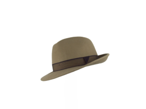 Sombrero beige con banda decorativa marrón – Nieta de José
