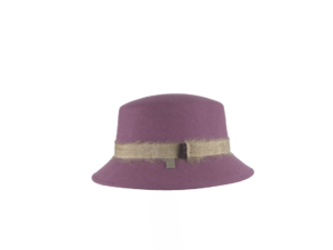 Sombrero morado con banda beige de textura suave – Nieta de José