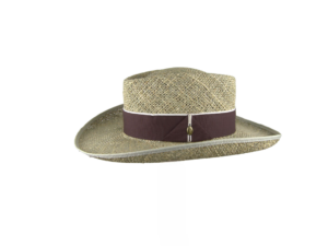 Sombrero de paja en tono natural con cinta marrón – Nieta de José